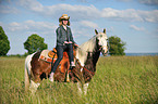 woman rides horse