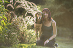 woman with Mongrel