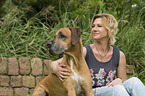 woman with Mongrel