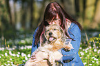 woman with Mongrel