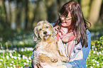woman with Mongrel