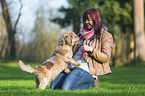 woman with Mongrel