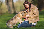 woman with Mongrel