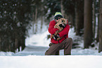 man with Mongrel