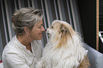 woman with Mongrel