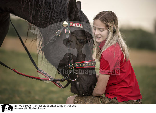 woman with Noriker Horse / VJ-02095