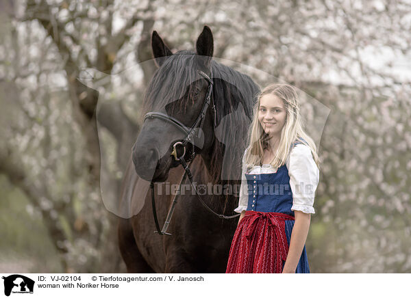 woman with Noriker Horse / VJ-02104