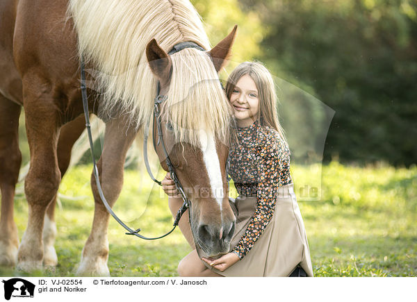 girl and Noriker / VJ-02554