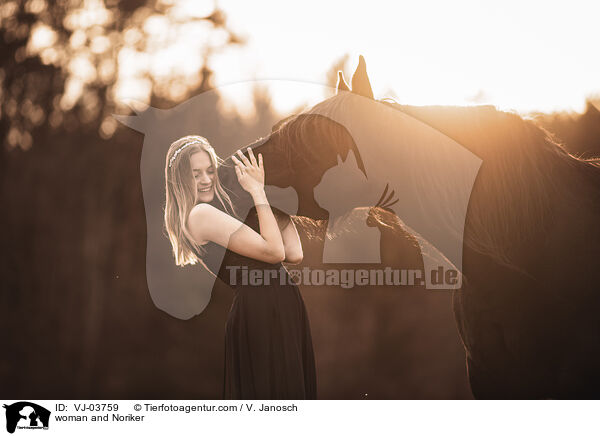 woman and Noriker / VJ-03759