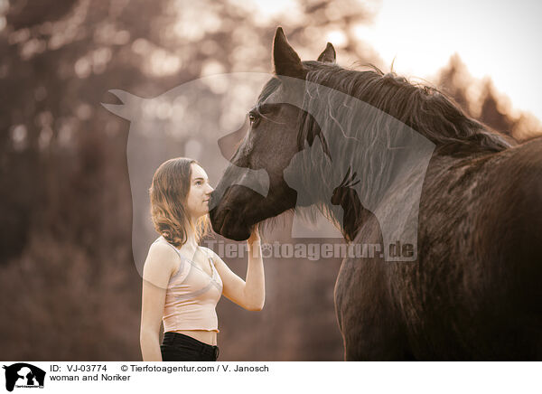 woman and Noriker / VJ-03774