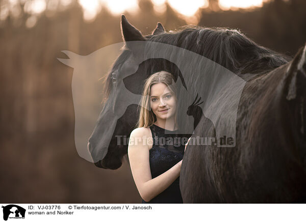 woman and Noriker / VJ-03776