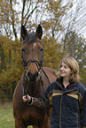 young woman with horse