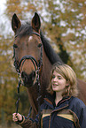young woman with horse