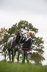 woman and Oldenburg Horse