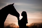 Oldenburg Horse with a woman