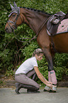 woman and Oldenburg Horse