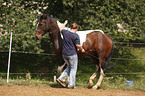 woman with Paint Horse