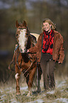woman with Paint Horse