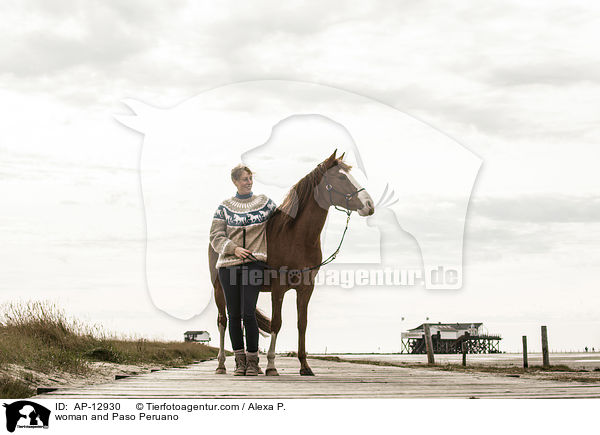 woman and Paso Peruano / AP-12930