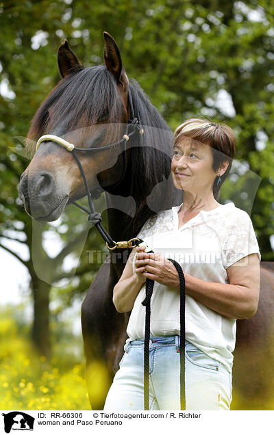woman and Paso Peruano / RR-66306