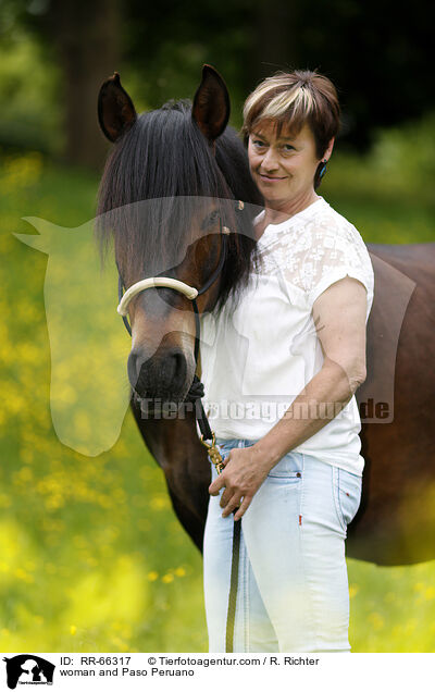 woman and Paso Peruano / RR-66317