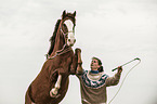 woman and Paso Peruano