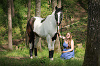 woman and Pinto-Hunter