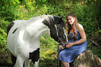 woman and Pinto-Hunter