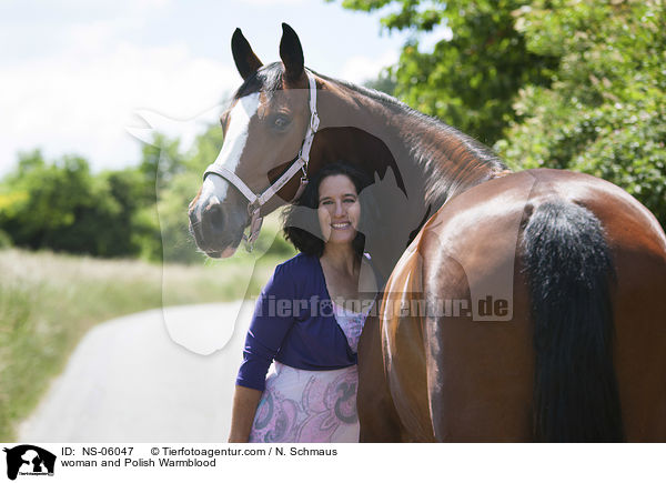 Frau und Polnisches Warmblut / woman and Polish Warmblood / NS-06047