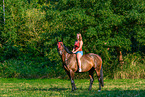 woman rides Polish Warmblood