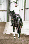 woman rides Polish Warmblood