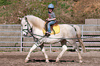 girl learns riding