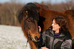woman and pony