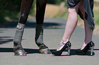 woman and pony