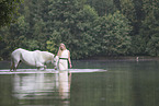 woman and pony