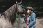 Quarab Horse with a woman