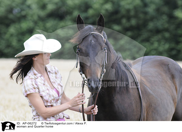 Frau und Quarter Horse / woman and Quarter horse / AP-06272