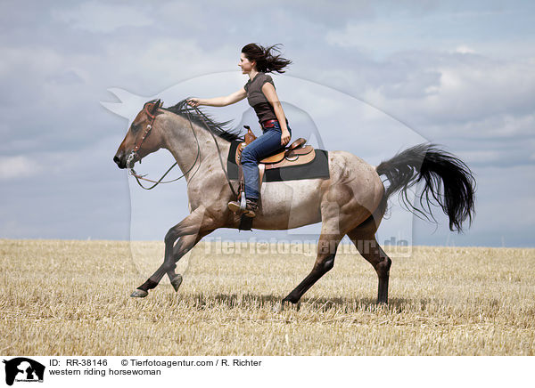 Westernreiterin / western riding horsewoman / RR-38146