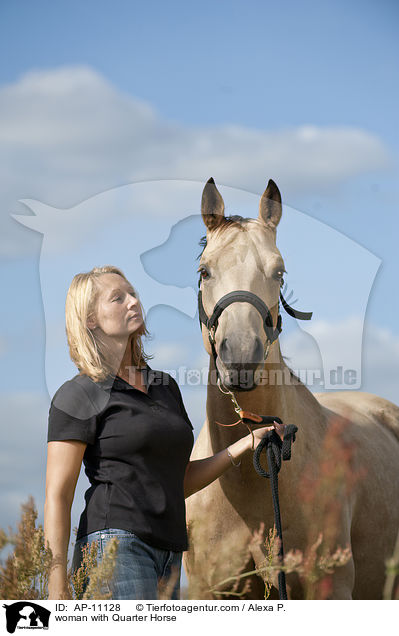 woman with Quarter Horse / AP-11128