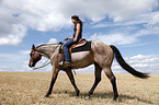 western riding horsewoman