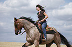 western riding horsewoman