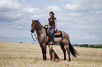 western riding horsewoman