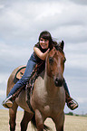 western riding horsewoman