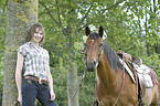 woman with Quarter Horse
