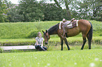 woman with Quarter Horse
