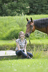 woman with Quarter Horse
