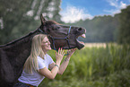 woman and Quarter Horse