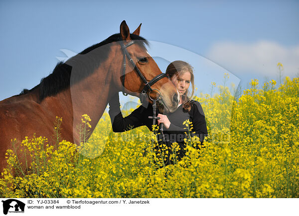 woman and warmblood / YJ-03384