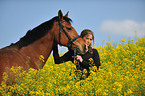 woman and warmblood