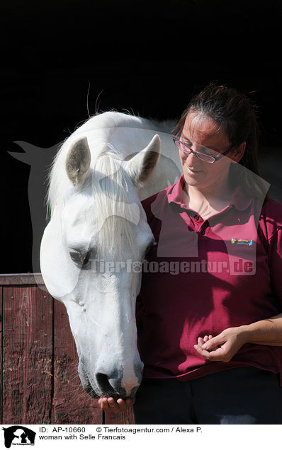 Frau mit Selle Francais / woman with Selle Francais / AP-10660
